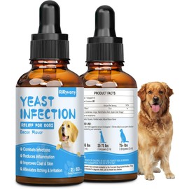RiRywony Yeast Infection Treatment for Dogs - 60ml Natural Herbal Drops, Calms Skin Discomfort, Addresses Ear Issues, Helps with Inflammation and Allergies