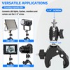 Mic Clamp with Double Ball Head, 360° Adjustable Microphone Mount,