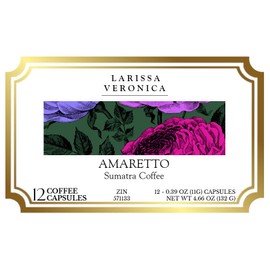 Amaretto Sumatra Coffee (Single Serve K-Cup Pods) (Gourmet, Naturally Flavored, Whole Coffee Beans) (12 pods, ZIN: 571133)