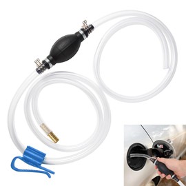 Yetofro Gas Siphon Hose Pump, Manual Hand Water pump, Gasoline Transfer Pump for water Gas Oil Petrol Diesel, Fuel Siphon Pump with 2 Durable PVC Syphon Hoses, HH016 | Yetofro