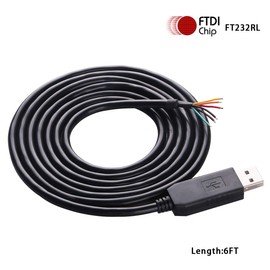Green-utech USB TTL 5v UART Level Serial Adapter Converter Cable 6 Wires End USB-TTL-5V-WE for Windows,Linux and Mac OS (5.0V, 6P)