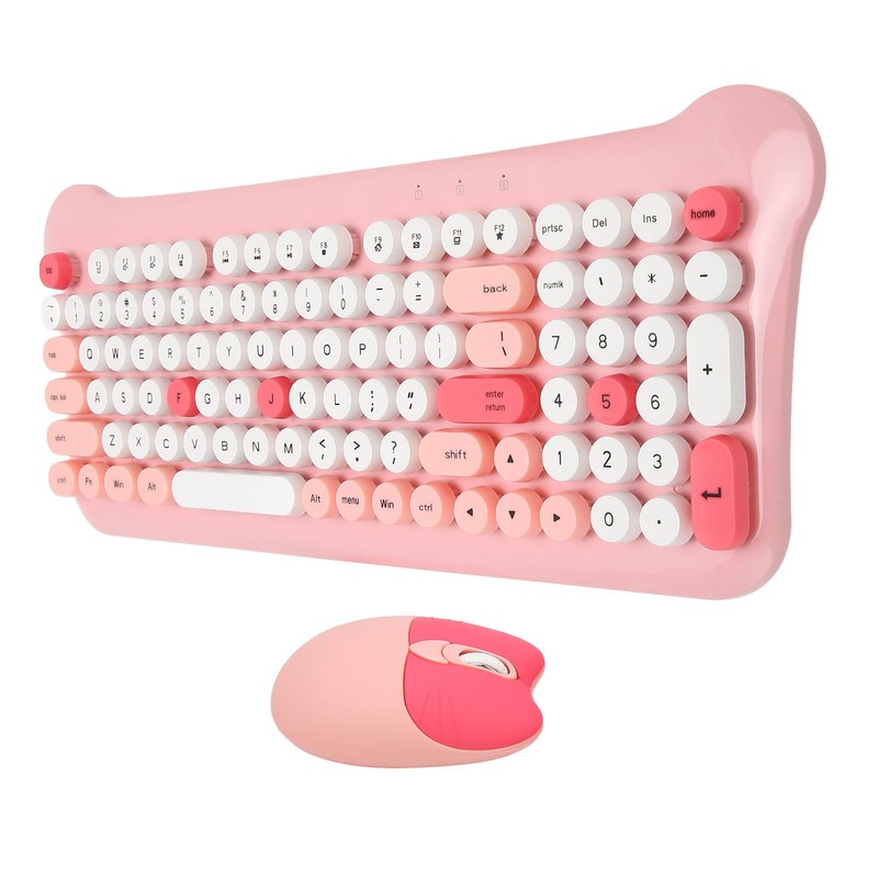 Wireless Keyboard and Mouse 2.4Ghz Connection Cute Keyboard Mouse Set