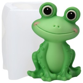 3D Frog Candle Mold Frog Animal Silicone Resin Casting Molds for Candle Making Home Decoration Aromatherapy Plaster Candles Polymer Clay Craft
