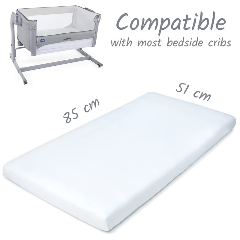Crib Fitted Sheets 51x85 cm White Chicco nexttome Crib Sheets