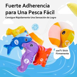 Juego de 22 juguetes de pesca de tela, Juguetes de Conteo de Pesca, Juego Educativo a Juego, Juguetes Montessori Clasificar Colores, Clasificación de Color, para Niños Pequeños de 6 a 12 meses