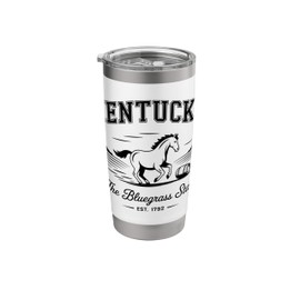 Kentucky Icons State Landmarks Bluegrass Horse Est 1792 Stainless Steel Insulated Tumbler