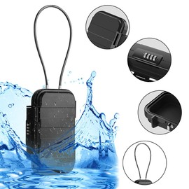 Tragbarer Tresor [Wasserdicht] Zahlenschloss Sicherheitsbox für Strand Gadgets - Mini Safe Tresor Klein Geldkassette mit Schlüssel - Urlaub Gadget - Safe Feuerfest Wasserdicht