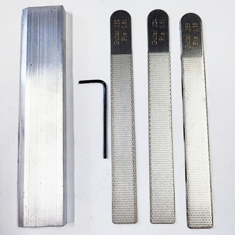 Guitar Nut Files and Fret Crowning Tool Set 4Pcs Steel