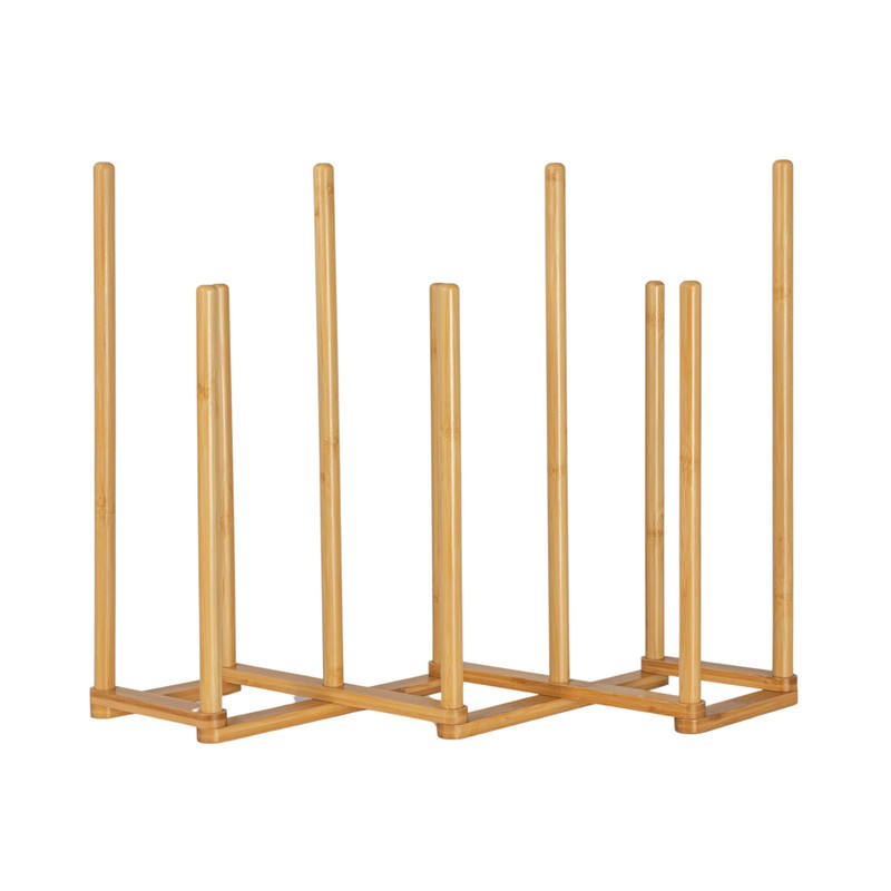 Bamboo 5 Pair Accordian Boot Rack, Natural