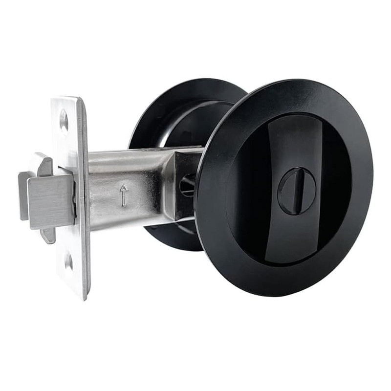 Betensh Keyless Pocket Door Lock - Round Sliding Door Handle,