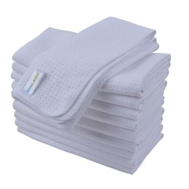 SINLAND Kitchen Towels Premium Sublimation Blank Towels Fast Dying Tea Towel Polyester Dish Towels for Drying Dishes16 Inch X 24 Inch 10 Pack White