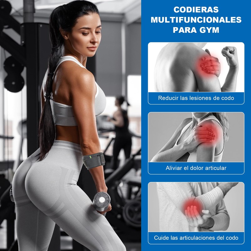 CAVIGLTE 2 Piezas Coderas Para Gym, Codera Para Tendinitis Y