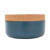 Ceramic and Cork Large Breathable Produce Bowl with Lid to