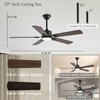 FUMLTP 52 inch Modern Ceiling Fans with Lights APP/Remote Control,