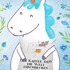 Mr. & Mrs. Panda Martinssingen Cushion Ghost Coffee Gift Sofa Cushion Decorative Cushion 40 x 40 cm Cushion Cover 40 x 40 cm Gift Cushion 40 x 40 Washable