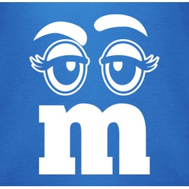 Shirtracer - Baby Bodysuit Boy Girl - Carnival & Fancy Dress - M and M Eyes, 1 Royal Blue, 0-3 months