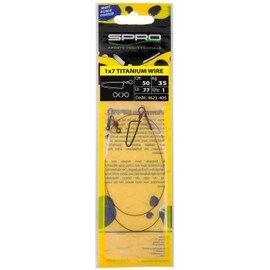 Spro Matt Black Leader 1x7 Titanium Leader Length / Diameter / Load Capacity: 50 cm / 0.56 mm / 27 kg