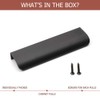 goldenwarm 5 pcs Black Cabinet Handle 128mm Black Kitchen Handles,