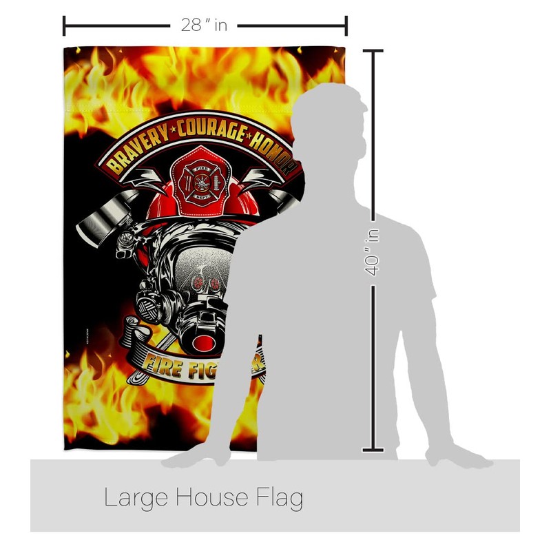 USBrotherhood Bravery Firefighter House Flag Pack Armed Forces Firefrighter Fireman