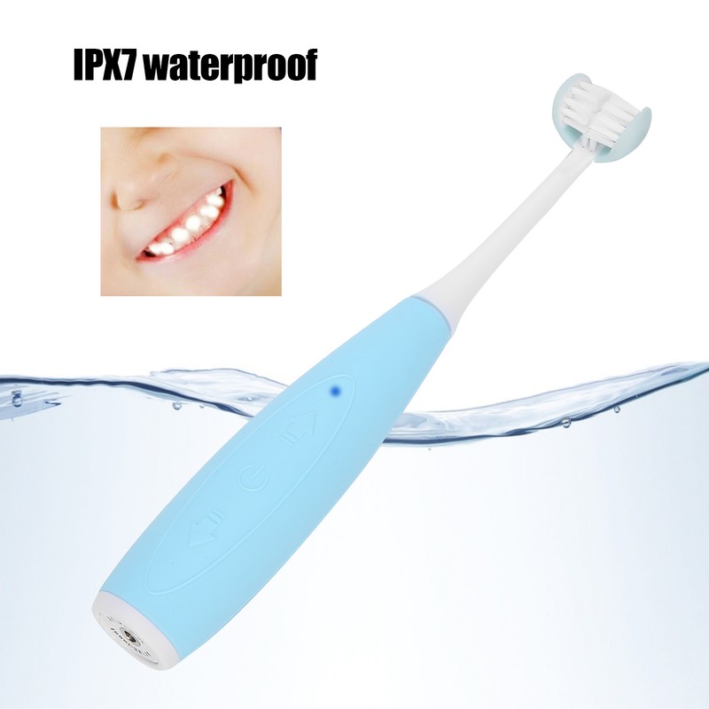 3 Sides Kid Electric Toothbrush 5 Gears Rechargeable Waterproof Oral