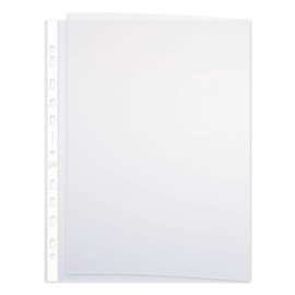 Elba A3 Clear Punched Plastic Wallets - Pack of 10 A3 Folded Landscape (Compatible with A4) 11 Trous colourless