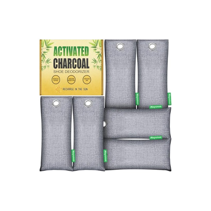 Bamboo Charcoal Odor Absorber Bags - Natural Shoe Deodorizer