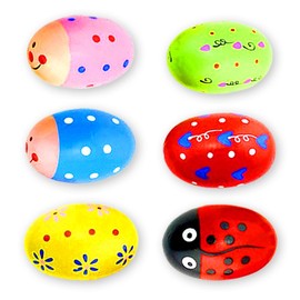 6Pcs Wooden Egg Shaker Wood Maracas Sand Egg Hand Hold Percussion Wood Maracas Rattles Shaker for Kids Shaker Musical Instruments Educational Learning Toys Random Color