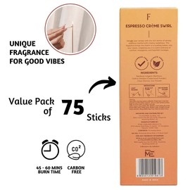 Folkulture Incense Sticks for Home | Pack of 75 (8") Incense Sticks for Meditation & Spiritual Practice | Organic Insence Aromatherapy Inscents-Sticks | Inscent Stick for Gifts for Women