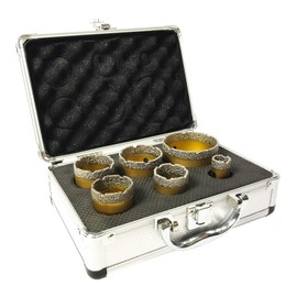 FVSCM Vacuum brazed Diamond Dry Drilling bits Core bits with 5/8-11 for Porcelain Tile Granite Marble Stone Masonry Brick Medium Set(20/35/40/43/50/68mm)