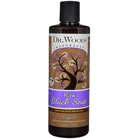 Dr. Woods Raw Black Moisturizing Liquid Soap with Organic Shea Butter, 16 Ounce