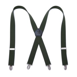 KANGDAI Men Braces Strong Metal Clips 4 X Back Durable Elastic Adjustable Suspenders Heavy Duty Mens Braces