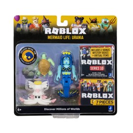 Roblox Celebrity Collection - Mermaid Life: Urania Figure Pack + Two Mystery Figure Bundle [Includes 3 Exclusive Virtual Items]