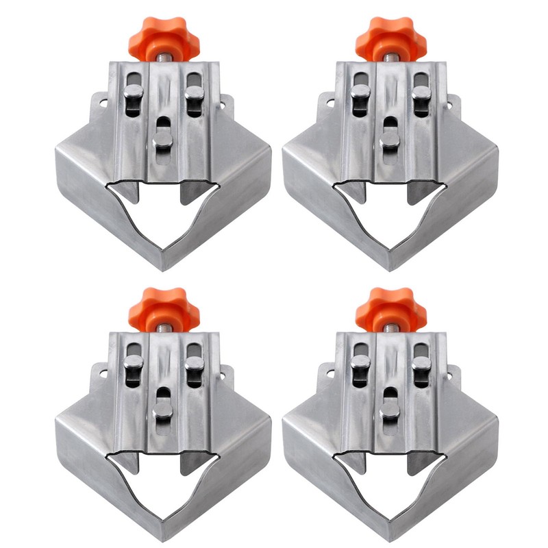Cryfokt 4 Pcs Corner Clamp, Stainless Steel 90 Degree Right