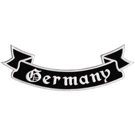 Large Germany Back Patch - 33.6 x 11.7 cm - Embroidered Bottom Rocker Patch for Biker Lower Arch, XXL Back Patch, Back Patch for Motorcycle Jackets Cows Leather Vests - High Quality Embroidery