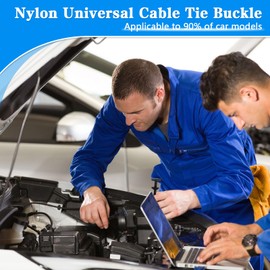 Nylon Universal Cable Tie Buckle - 30Pcs Heavy Duty Self-Locking Nylon Zip Ties Holder Clip, Multipurpose Universal Zip Tie Tool for Quick Fastening, Automotive Repair and Daily Use