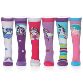 Color City Baby Knee High Socks Animal Warm Cotton Kids Toddler Boys Girls Boot Socks 1-6 Years (6 Pairs Unicorn)