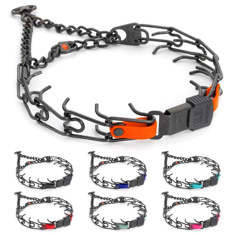 Herm Sprenger Black Stainless Steel Dog Collar with Quick Release