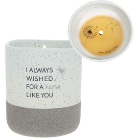 Pavilion Gift Company - I Always Wished for A Nurse Like You 10 Ounce Surprise Hidden Message Natural Soy Wax Candle Jasmine Scented, 1 Count (Pack of 1), 3.5” x 4”