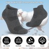 Monxiery Mens 100% Cotton Ankle Socks, Athletic Cushioned Performance Running
