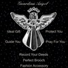 Angel Of Hope Silver Coloured Angel Pin With Gem Stone
