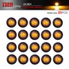 TMH (Pack of 20 3/4 Inch Mount Amber LED Clearance