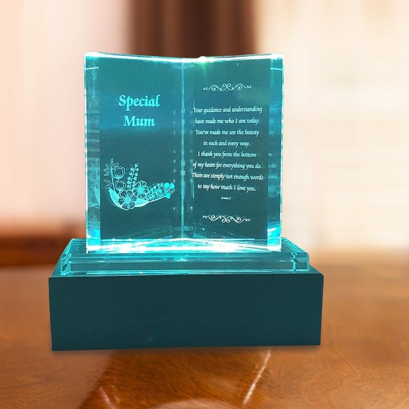 Elegant Glass Plaque with Heartfelt Sentimental Quote – Present for