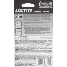 Loctite Super Glue Ultra Gel Control, 0.14 fl oz, 6, Bottle