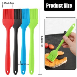 BBQ Basting Brush, 4 Pieces BBQ Basting Pastry Brush for BBQ, Grill, Baking, Cooking (4 Colours)