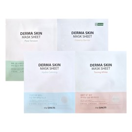 The Saem 더샘 더마 스킨 마스크 시트(4Type) 보습케어 [02_토닝화이트(25ml)] The Saem Derma Skin Mask Sheet (4Type) Moisturizing Care [02_Toning White (25ml)]