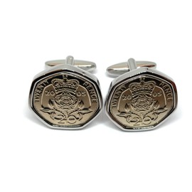 Premium 2005 20p 20th wedding Anniversary 20 year birthday/Anniversary 2005 Coin cufflinks SLV