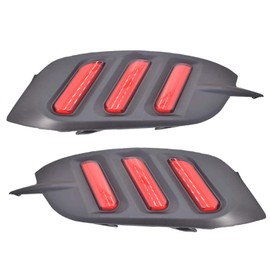 LABLT Red Rear Bumper Tail Brake Light Lamp Tail Brake & Rear Fog Lights Replacement for Honda Civic Sedan 2016-2020