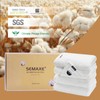SEMAXE 100% Cotton Hand Towel for Bathroom, White Towels with