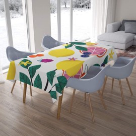 Le Jardin du Lin Kitchen Decoration, Tablecloth, 140cm x 200cm - Designed and Manufactured in Turkey