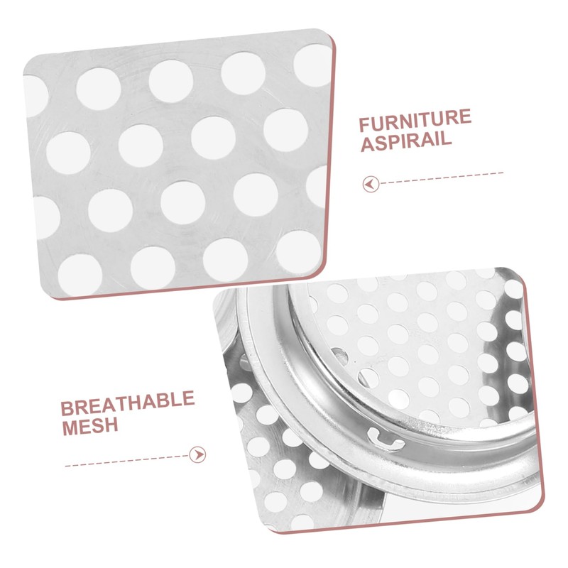 TEHAUX 6pcs Stainless Steel Round Air Vent Covers for Wardrobe